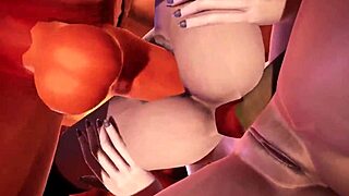 draenei tails tempt in blue threesome anal adventure