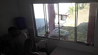 deaf husband washes dishes while curvy wife bangs huge black cock in kitchen