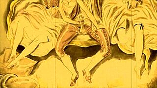 vintage erotic art displays hairy beaver pussy in antique retro style