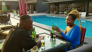 Ebony Sex Goddess Kisses Naija Pornstar In Exclusive Bar Pound Fest!