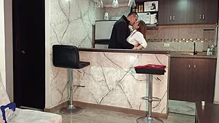 Latina milf secretary takes deep doggystyle pounding cum facial after work