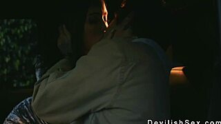 Rich guy slams tanned brunette babe in his house!