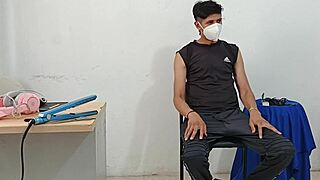 My hairdresser client fuck turns into kinky domination roleplay