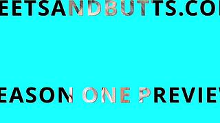 that teen shows off sexy feet and butts for worship