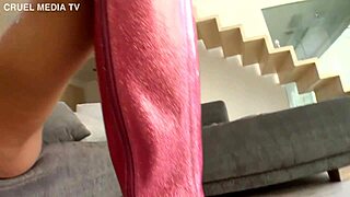 blonde czech babe bridget teases pussy with toys in boots and lingerie 😍 solo squirt time