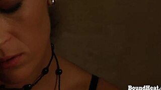 Lesbian Slave Humps Mistress Legs to Gushing Orgasm in Bondage