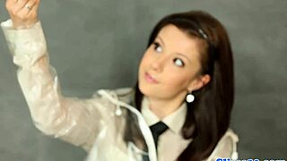 yo check this heeled babe masturbating hard at the gloryhole for bukkake!!