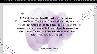 hey listen up f4m this femdom joi denial makes you edge for my orgasm control