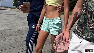 Loser watches wife fucked rough outdoors by strangers