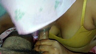 Indian bhabhi slurps huge black cock deep for messy cumshot mouthful