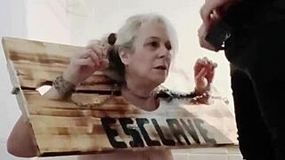 bound french slave chokes on cock then takes doggystyle cumshot! wanna join?