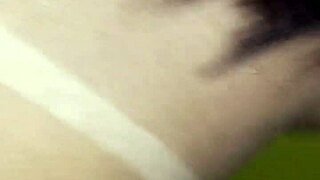 Stunning brunette enjoys outdoor oral adventure