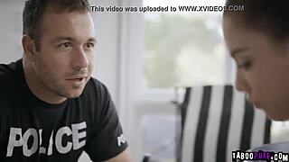 Chad White Rams Cock Balls-Deep for Teen's Mouthful Creampie