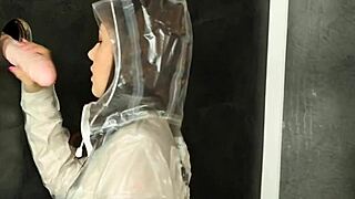 yo check this heeled babe masturbating hard at the gloryhole for bukkake!!