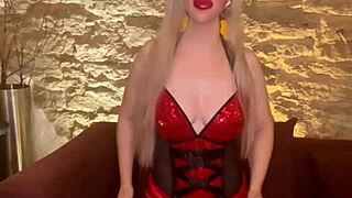 Goddess belly dancer with glasses fucks real doll