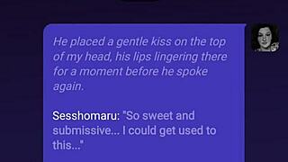 She Reads Erotic Roleplay with Sesshomaru Then Gets Roughly Fucked