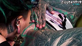 inexperienced tattooed hippie, ever tried anal fingering from a goth pornstar strapon queen?