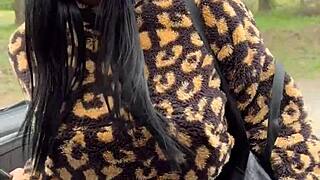 beautiful latina with big ass big tits rides stranger's cock in car missionary doggystyle cumshot