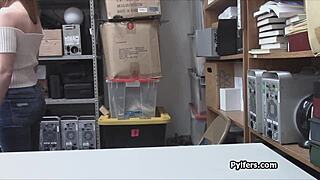 he sneaks juicy teen pussy onto the office desk for deep exploration