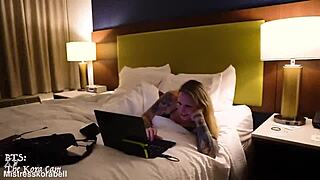 Reunited couple shares hotel room rendezvous moment together