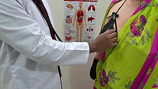 doctor gets close with busty patient in hospital clinic