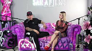 katty blake explodes in orgasms during sara films' horny interview