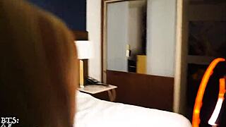 Reunited couple shares hotel room rendezvous moment together