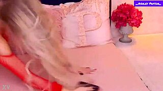 Ashley Payton Wiggles Huge Tits And Ass In Red Fishnets