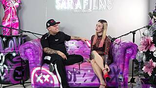 katty blake explodes in orgasms during sara films' horny interview