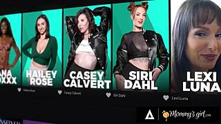 18yo blonde khloe kingsley secretly eats petite stepmom charlotte stokely's hairy pussy