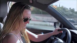 Denise Klarskov Flashes Big Tits Publicly on Malaga Spain Outdoor Adventure