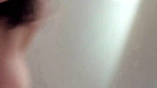 Brunette's firm big tits shake in moaning POV closeup