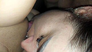 the back seat turns into our wild threesome bed with two hot wives