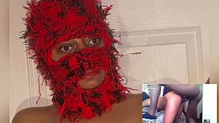 Ebony Eye-Rolling Squirt Orgasms Watching Porn Videos