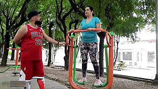 catching neighbor slut in park begging for raw fuck in homemade spanish porno