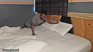 my oiled mistress catches me peeping then demands bedroom ass pounding