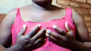 hey sexy african milf fingering wet pussy teasing while hubby's gone?