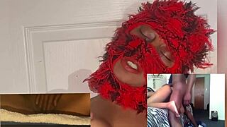 Ebony Eye-Rolling Squirt Orgasms Watching Porn Videos