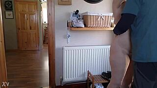 Naked Wife Welcomes Fuck Buddy at Door