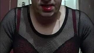 hey mark wright, two guys double fuck your shy crossdressing ass while you jerk cock!