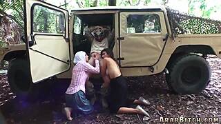 petite arab teen endures military gangbang uniform anal home away