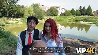 Vip4k Redhead Olivia Flashes Lingerie Then Fucks Publicly Before Boyfriend