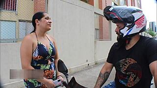 stranded curvy colombian cougar pays ride with fat pussy doggystyle pounding