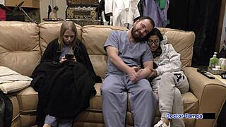 dr tampa examines bratty cheerleader jasmine rose backstage physical