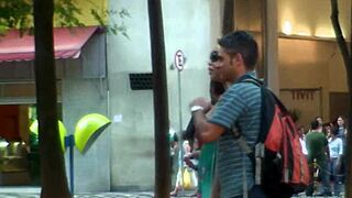 busty blonde shemale karolly mel hints at deep ass pounding tease