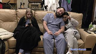 dr tampa examines bratty cheerleader jasmine rose backstage physical