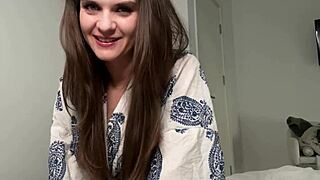 Stepmom's Milky Boobs Caught By Stepson In Bedroom Closeup