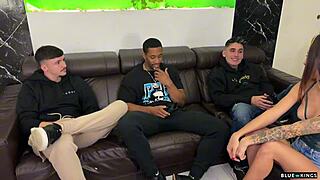 Heart-Racing Trick Turns into Creampie Fuck Amid Friends in Living Room