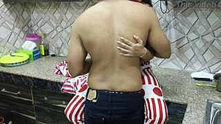 Sexy Stepmom Lets Stepson Pound Her Ass in Kitchen