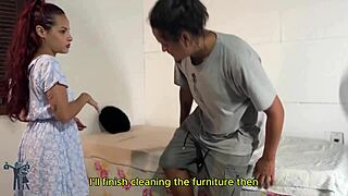 brazilian neighbor milf gives pov handjob and pussy after wife leaves